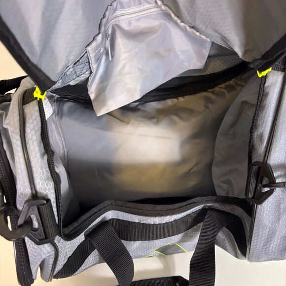Adidas Grey with Black and Neon Yellow Small Duffle Bag Unisex - Picture 6 of 6